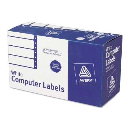 Avery Avery Dot Matrix Printer Address Labels, 1 Across, 1-15/16 x 4, White, 5000/Box 4022